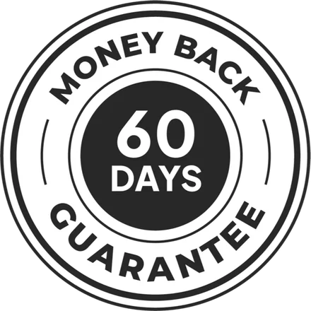 DermaPure 60 day money-back guarantee badge